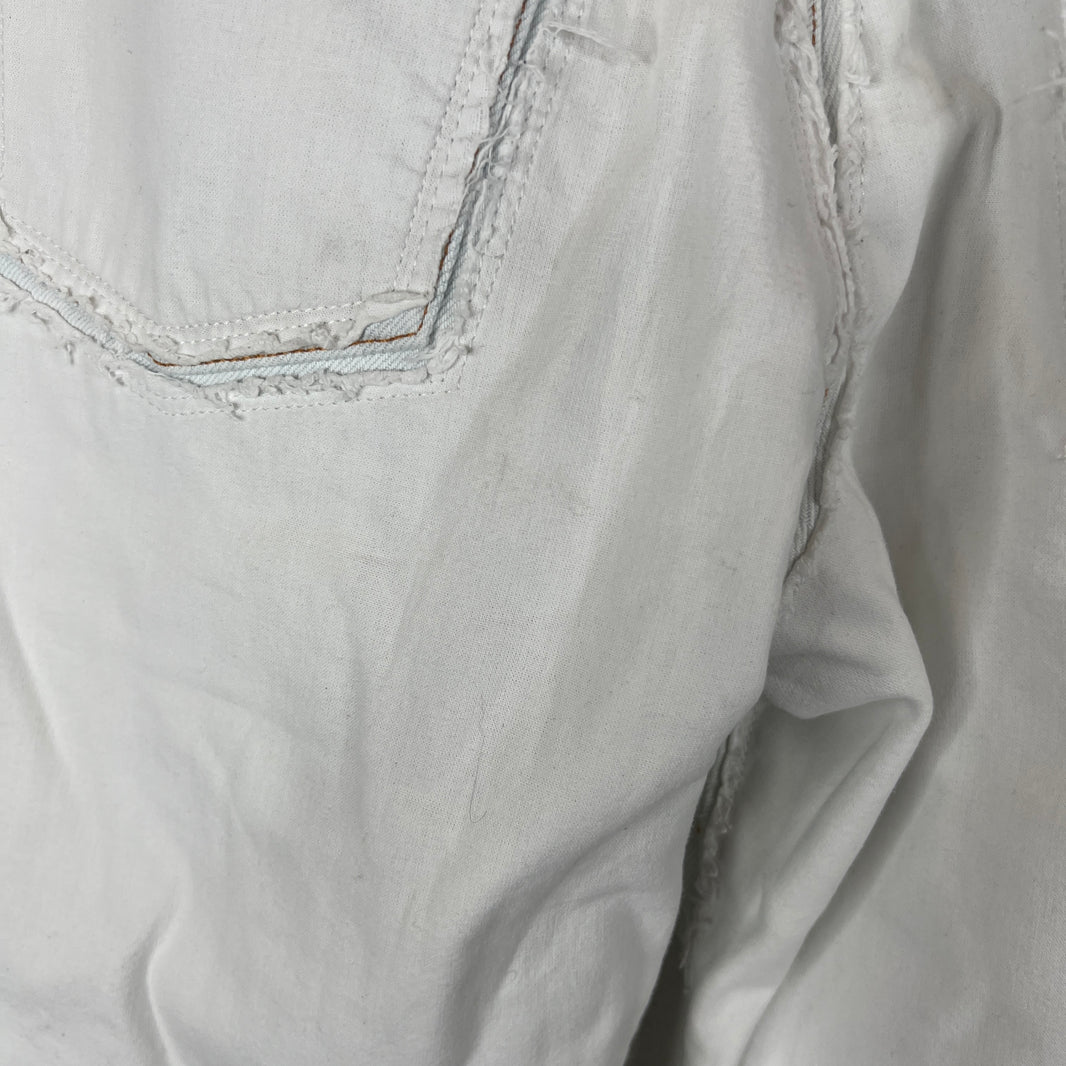 Margiela White Distressed Inside Out Jeans