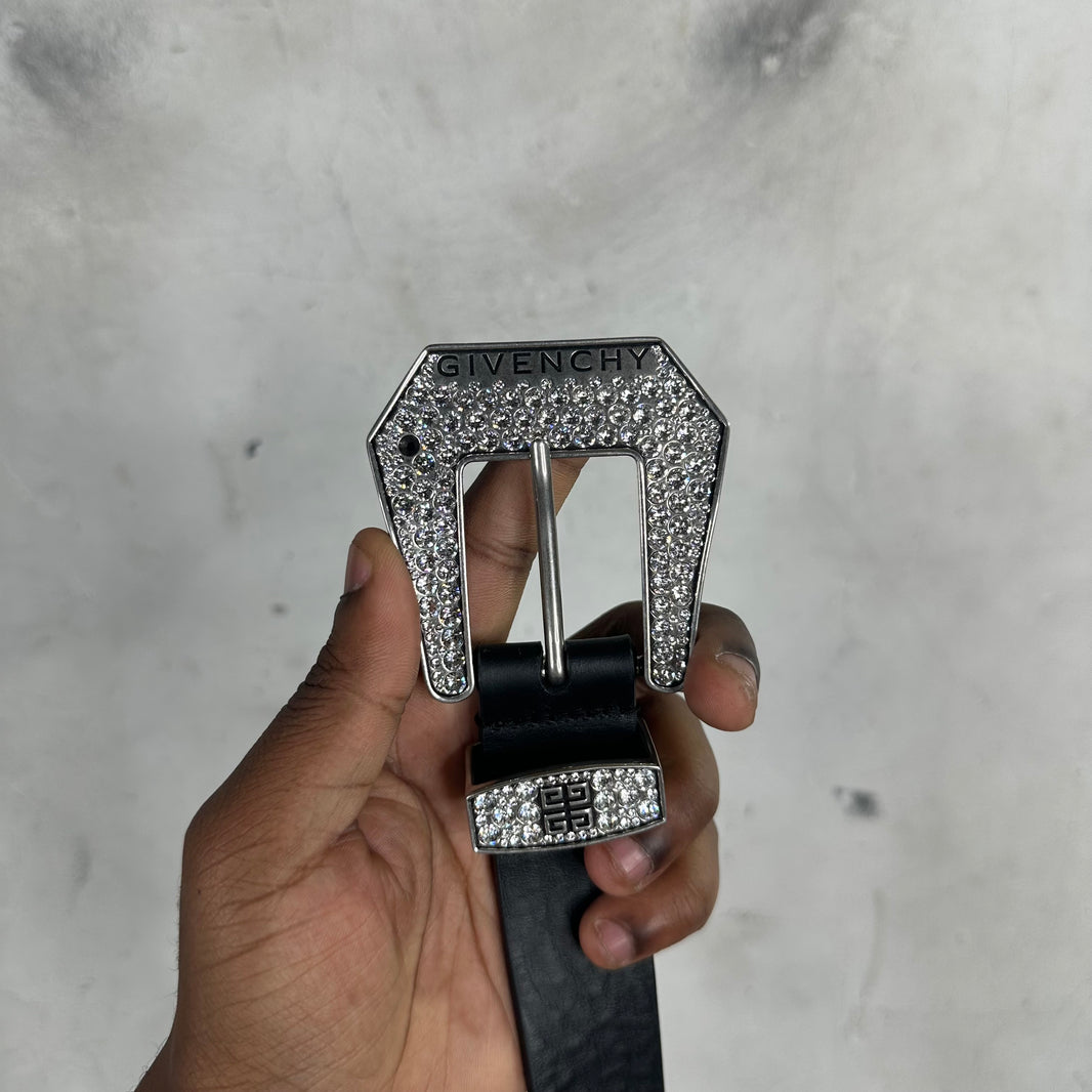 Givenchy Rhinestoned Spellout Belt
