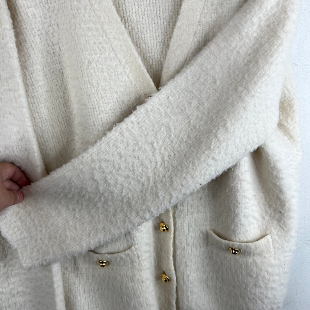 Miu Miu White Wool Cardigan