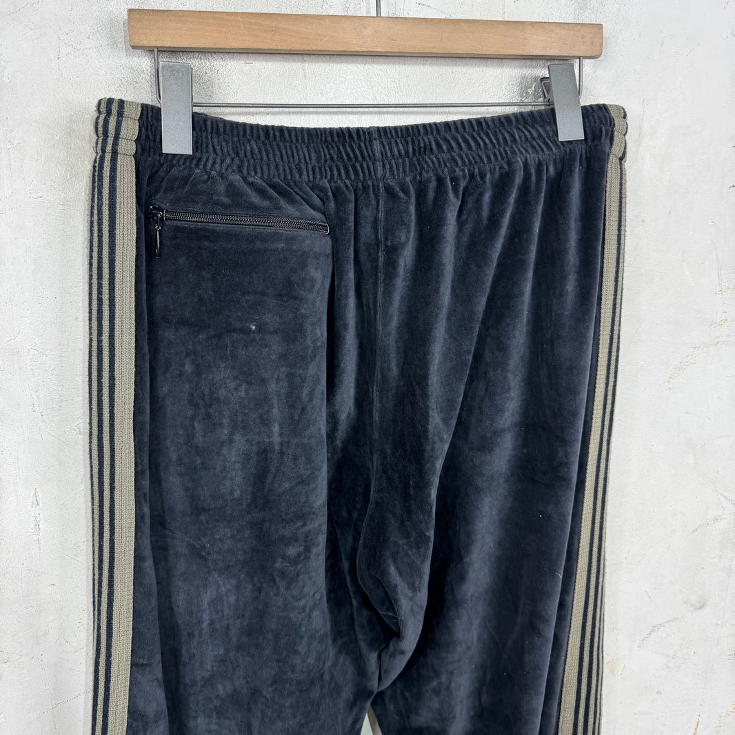 Needles Black Velvet Track Pants