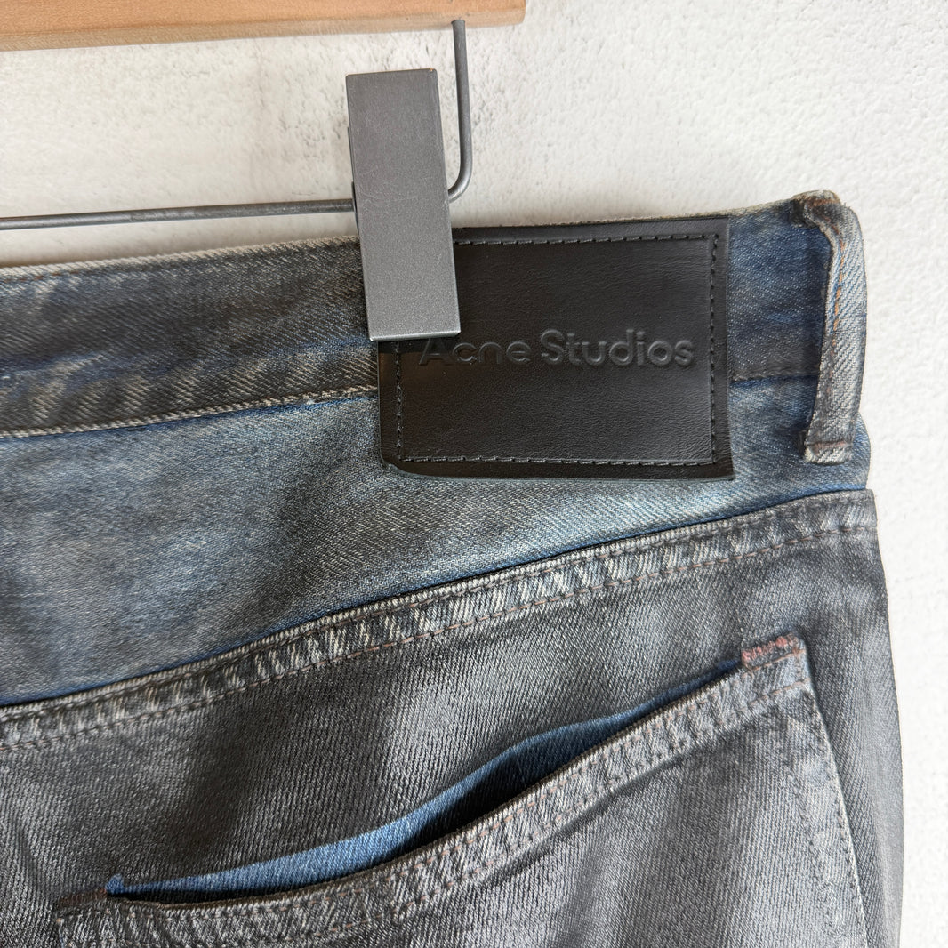 Acne Studios 2021M Charcoal Waxed Denim Jeans