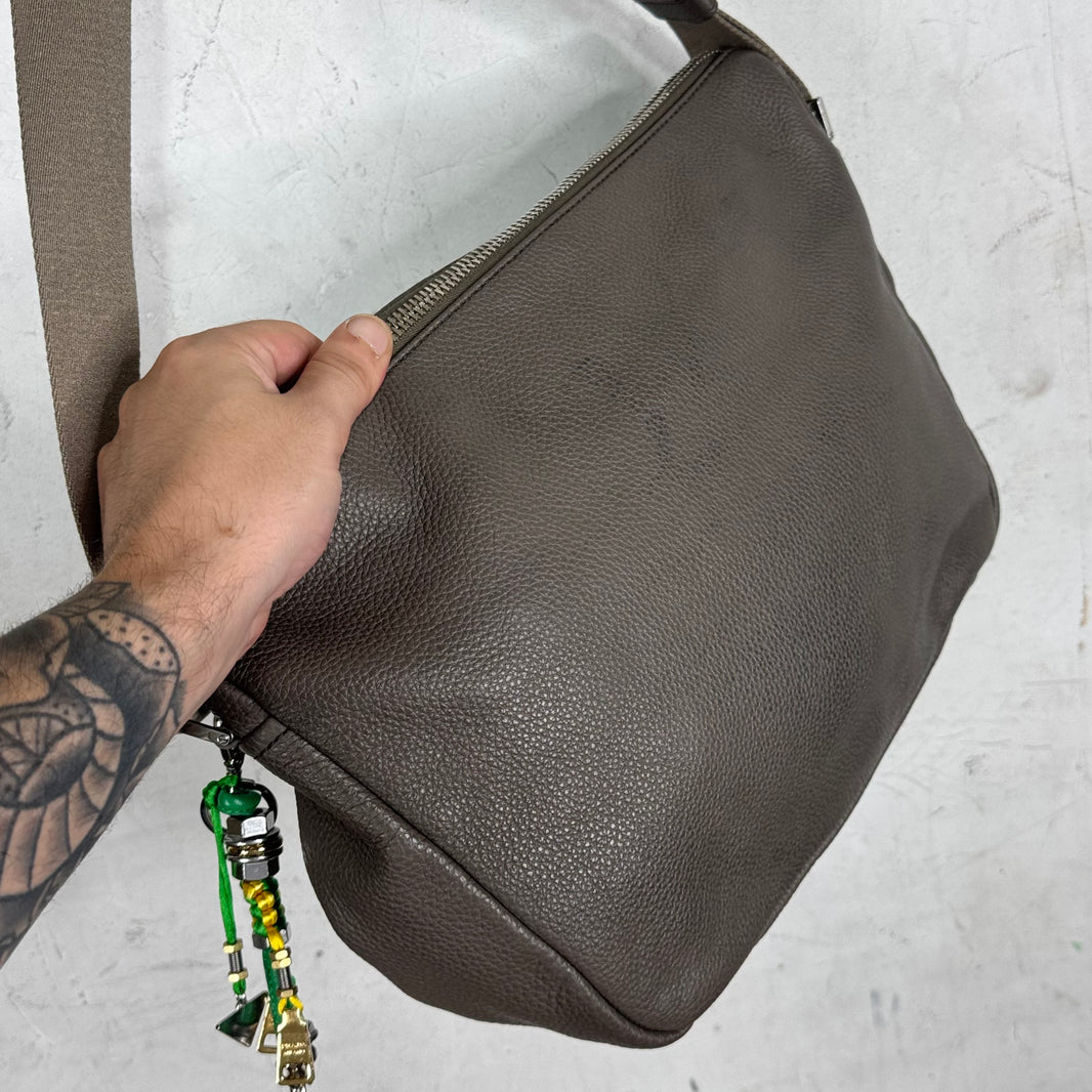 Prada Vitello Large Messenger With Robot Charm
