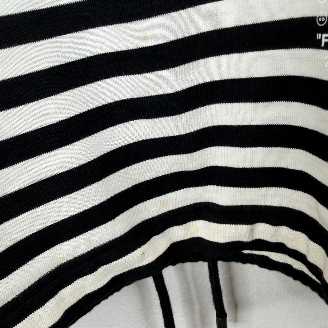 Off White Striped Frame Of Mind LS Shir