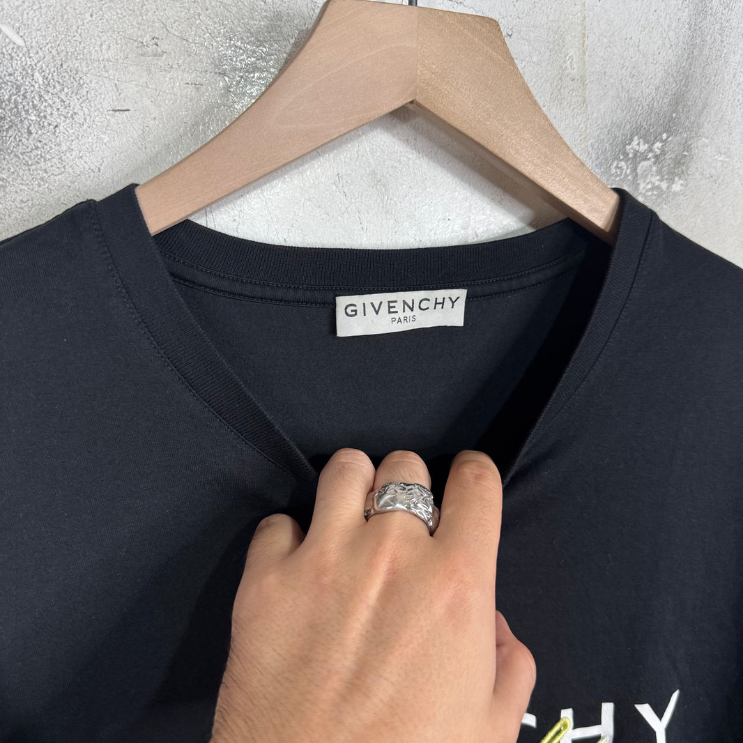 Givenchy Embroidered Rainbow Logo T-Shirt
