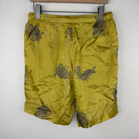 Dries Van Noten Yellow Viscose Shorts
