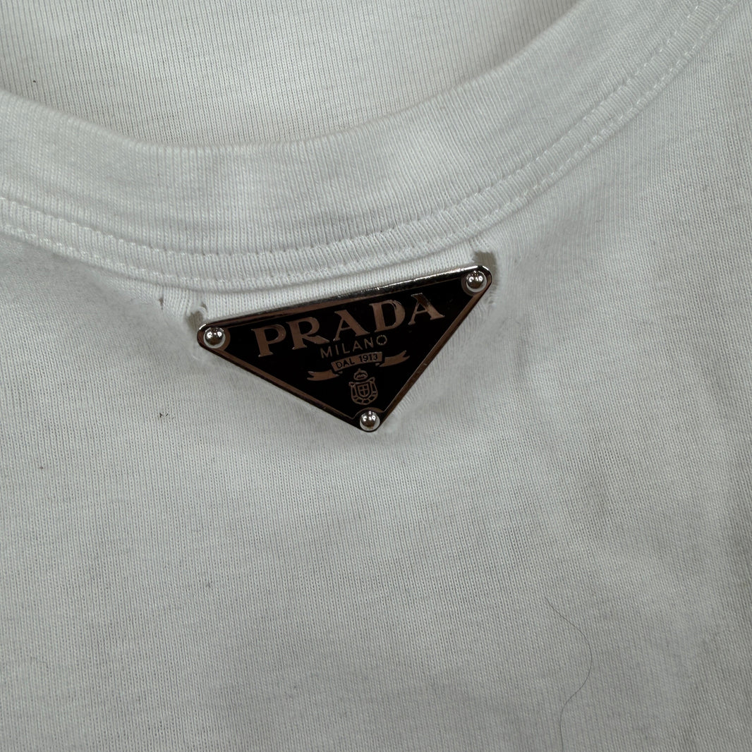 Prada White Badge Tank Top