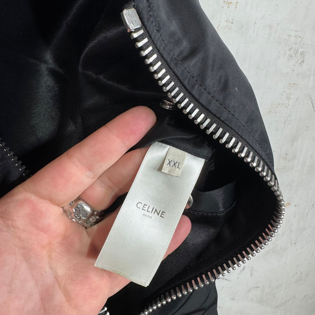 Celine Epaulette Bomber Nylon Jacket