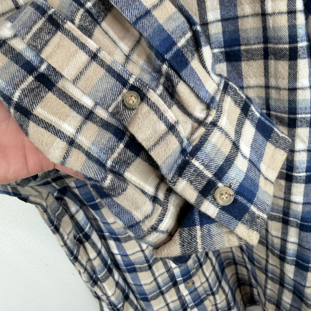 Acne Studios Blue/Cream Flannel Shirt