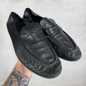 The Row Scrunched Leather Loafers