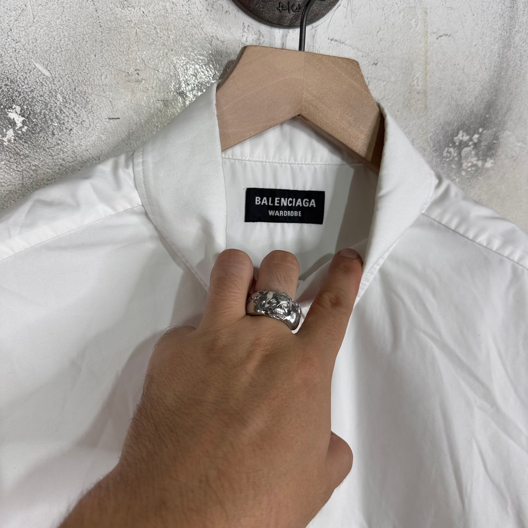 Balenciaga White BB S/S Buttoned Shirt