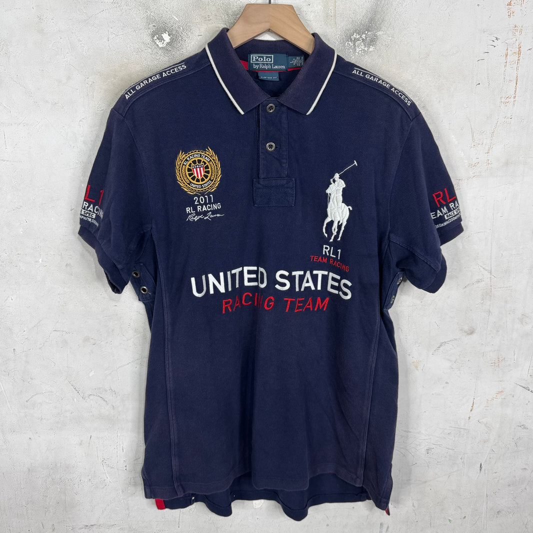 Ralph Lauren Navy USA Racing Polo