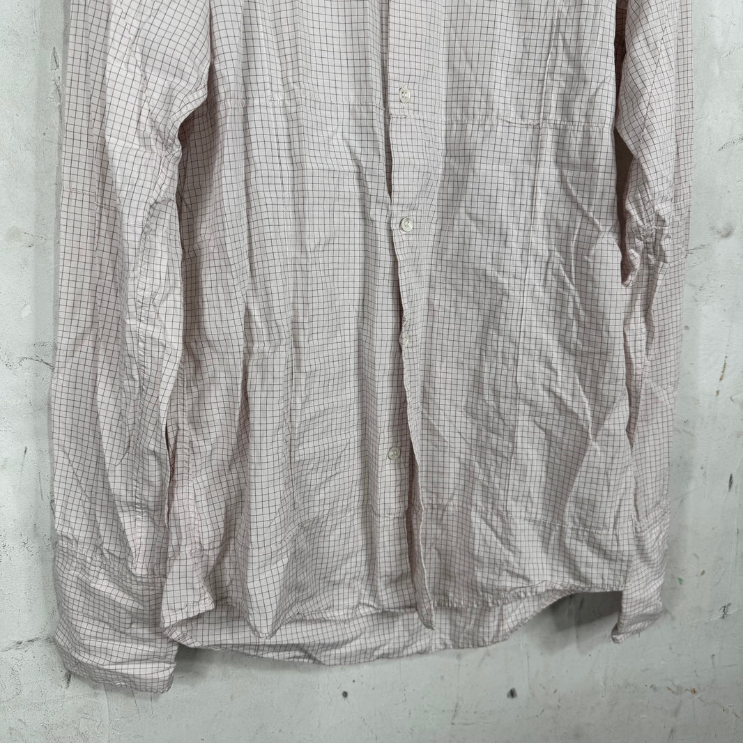 Margiela 09 Pink Grid Button Up