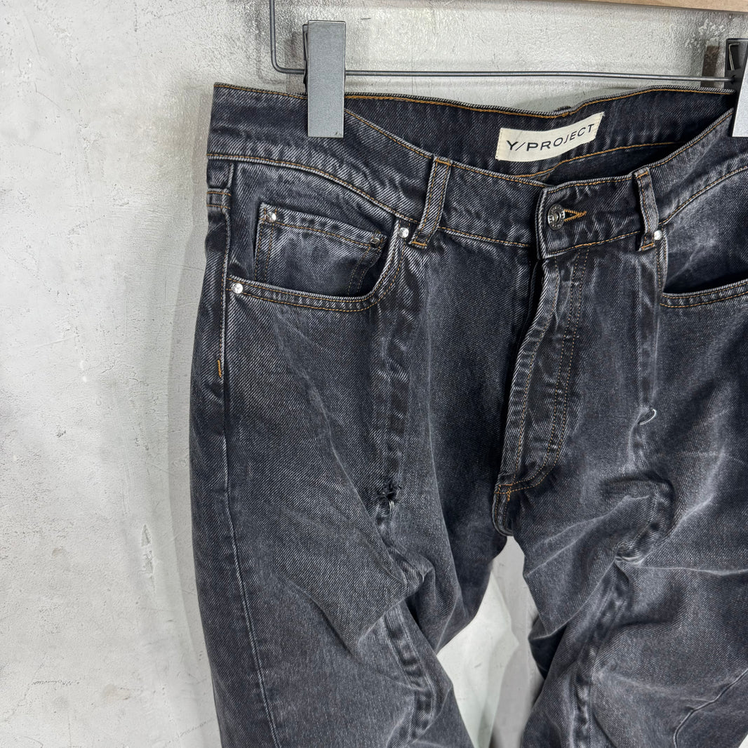 Y/Project Charcoal Wire Jeans