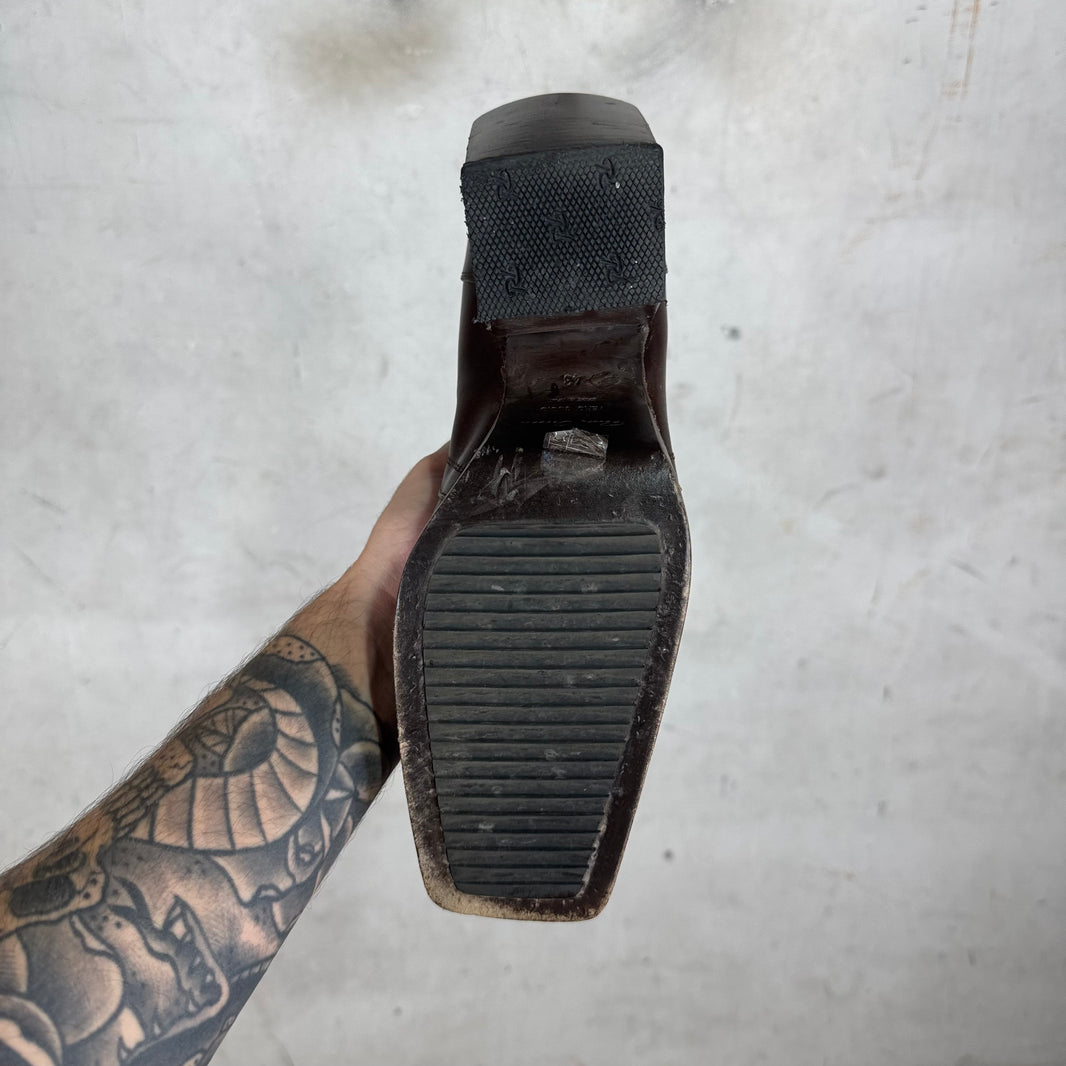 Rick Owens Square Toe Heeled Chelsea Boot