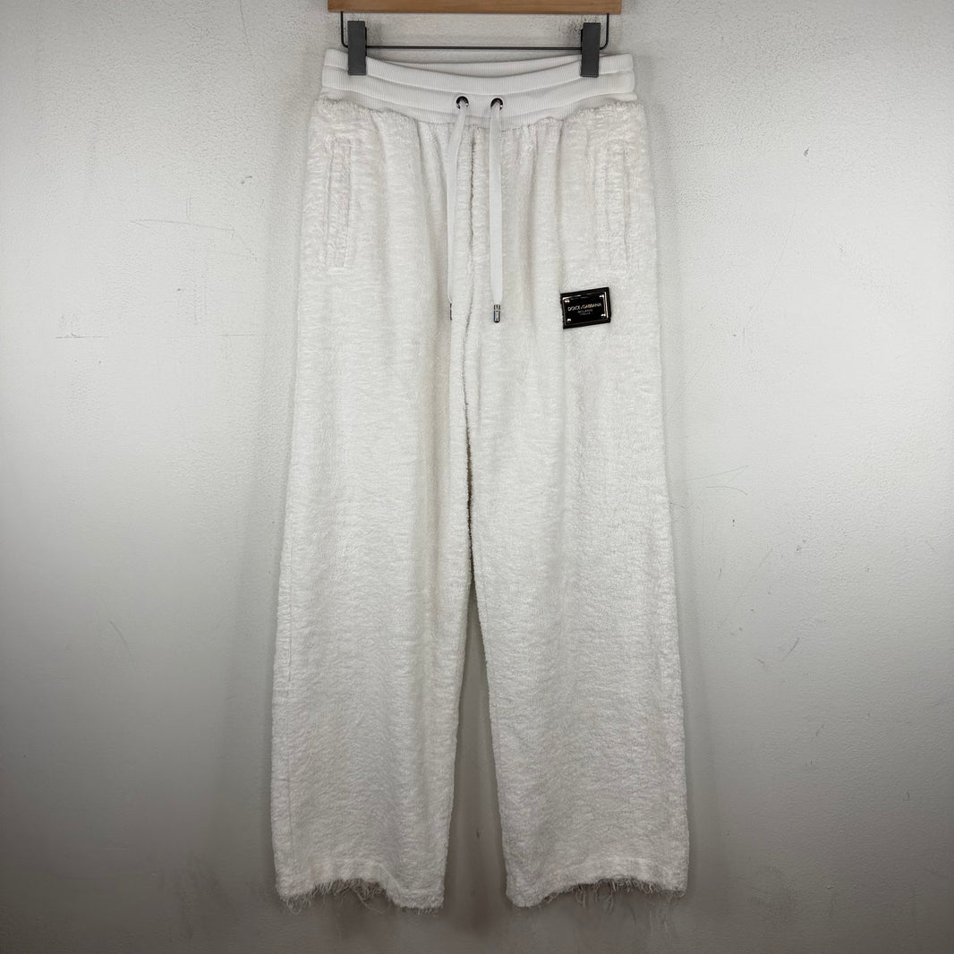 D&G White Fleece Sweatpants