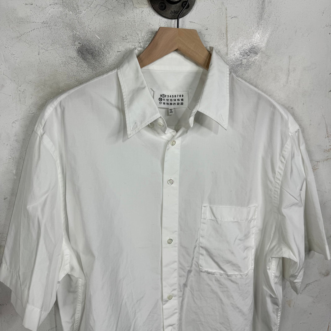 Margiela Cropped White Button-Up Shirt