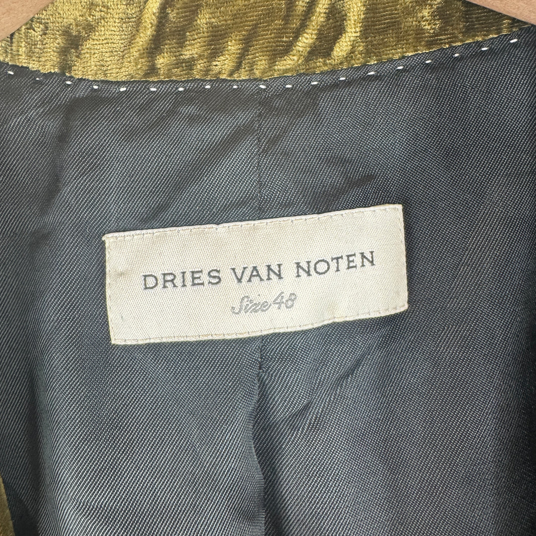 Dries Van Noten Green Velvet Blazer