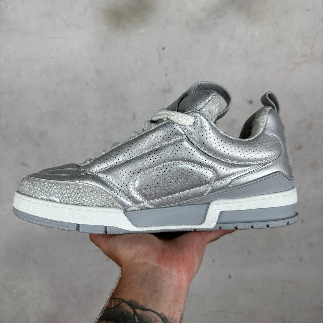Louis Vuitton Silver Metallic Skate Shoes