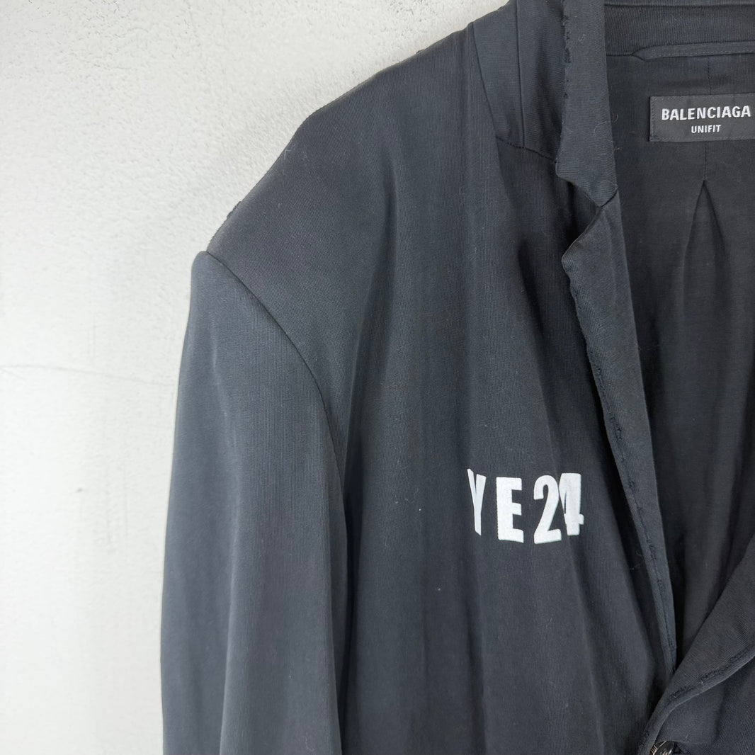 Balenciaga YE24 Distressed Cotton Blazer