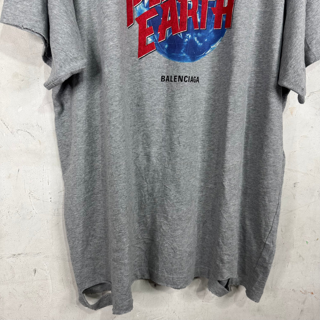 Balenciaga Planet Hollywood Distressed T-Shirt