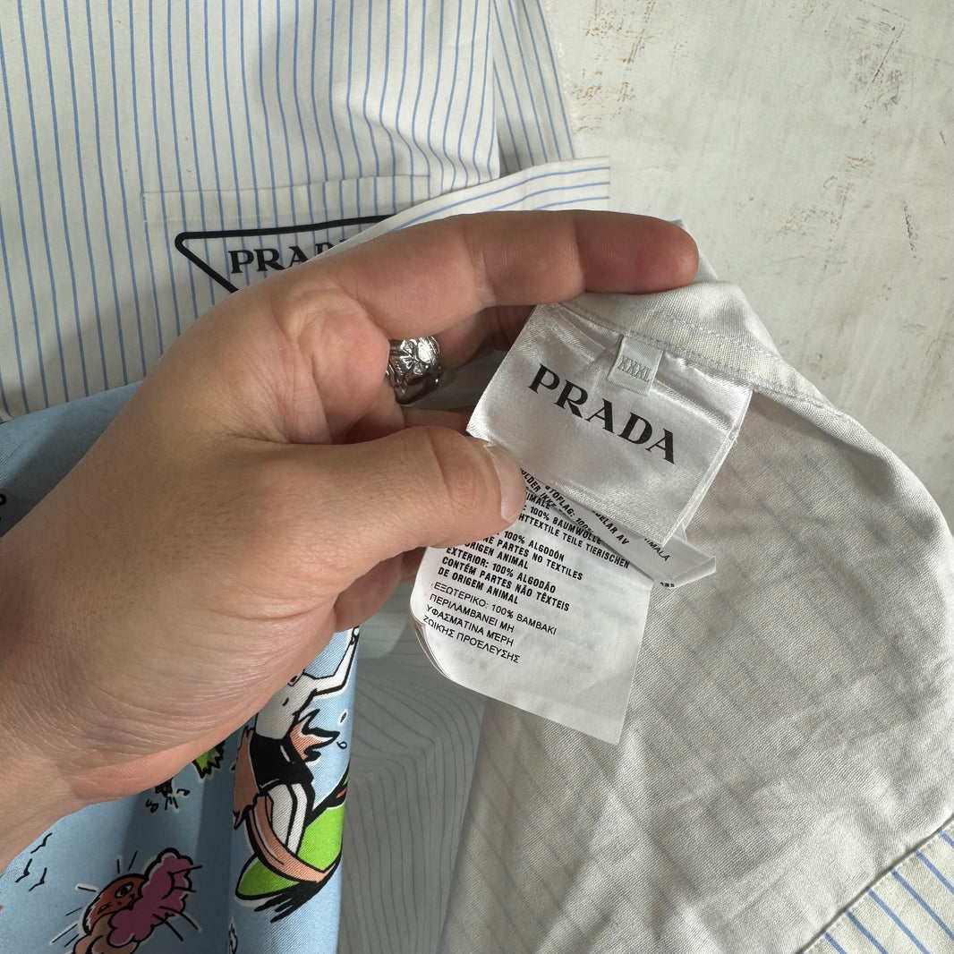 Prada Beach Stripe Double Match Shirt