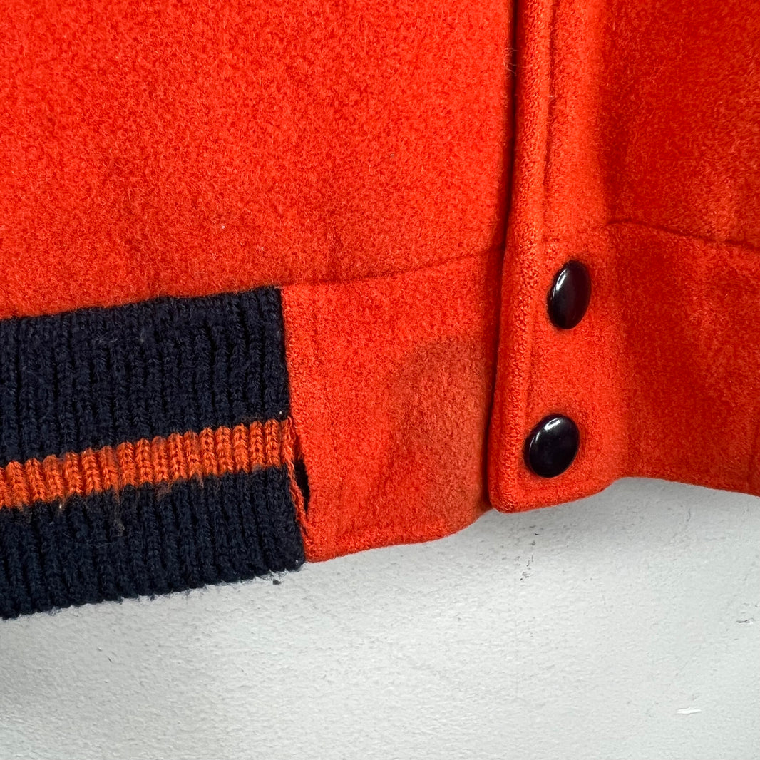 Stussy Big 4 Orange/Navy Varsity Jacket