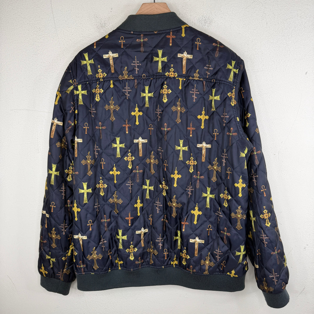 Supreme Navy Crosses Reversible Bomber Jacket