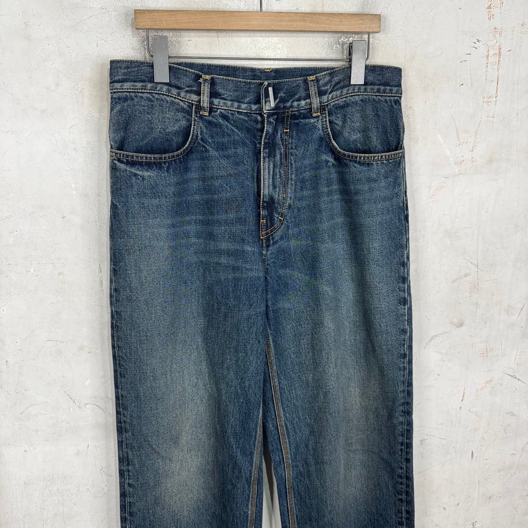Givenchy Sample Medium Wash Straight Leg Jeans