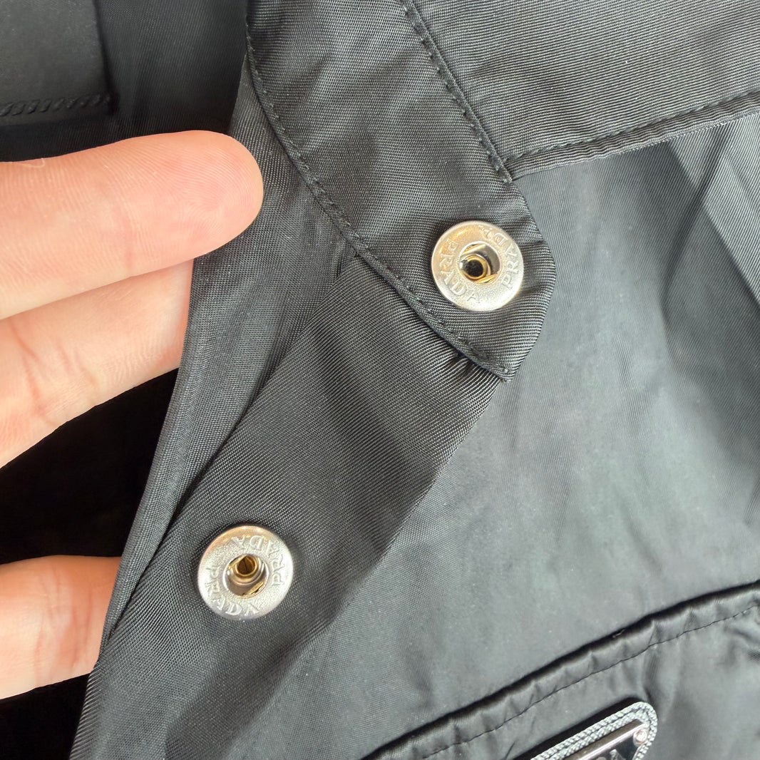 Prada Re-Nylon Convertible Cargo Snap Button Shirt