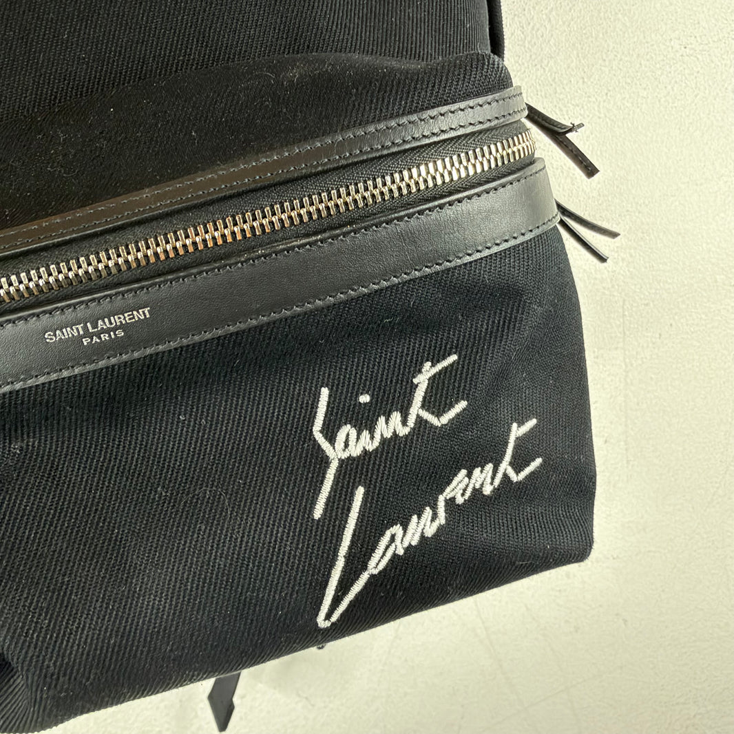 Saint Laurent Canvas Logo Backpack