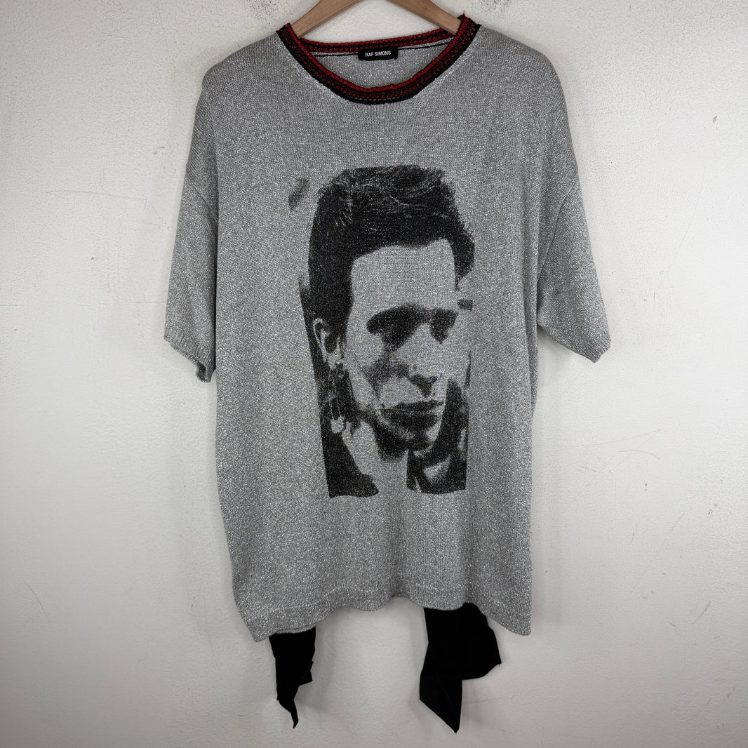 Raf Simons Pierced Man Scarf Knit Sweater