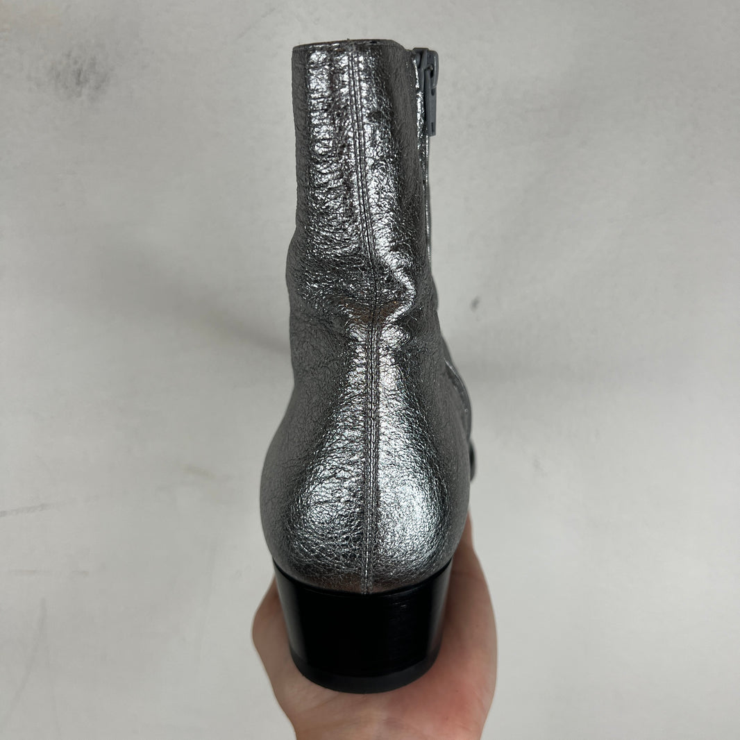 Saint Laurent Silver Wyatt Boots