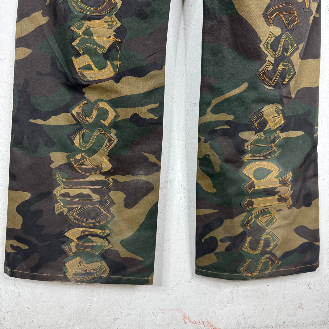 Endless Denim Camo Flared Pants