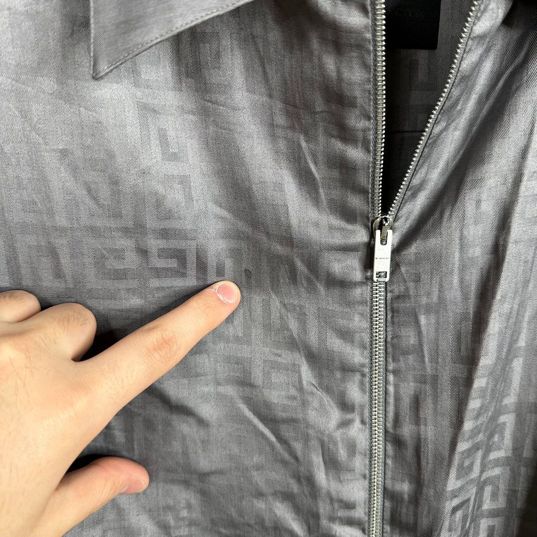 Givenchy Boxy Monogram Zipped Shirt