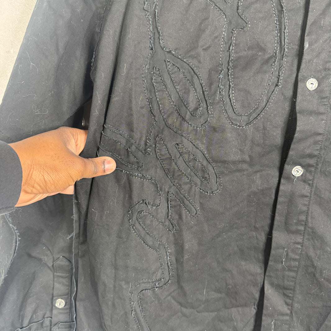 Telfar Detachable Sleeve Button Up Shirt