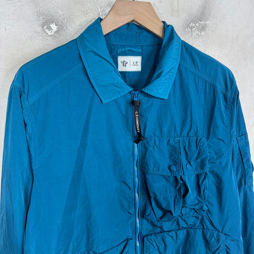 CPCompany x Throwing Fits Teal Metallic Cargo Jacket