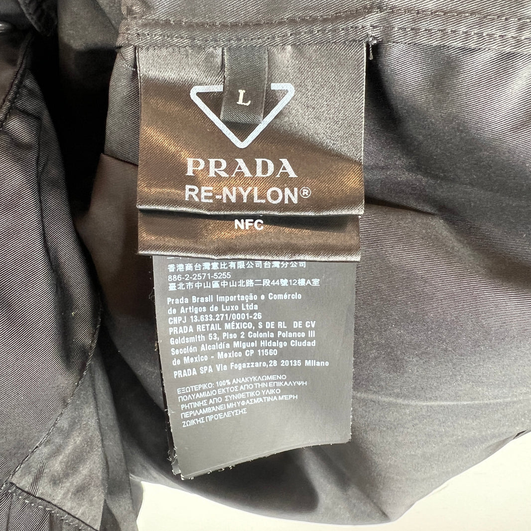 Prada Black Re-Nylon Button-Up Shirt