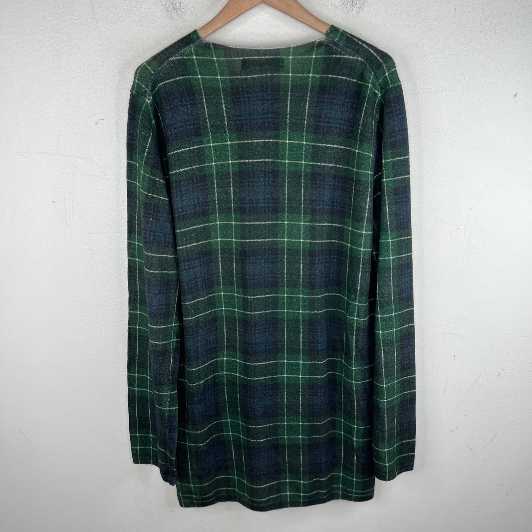 CDG BLACK Plaid Check Wool Sweater