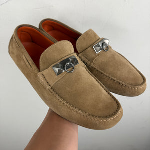 Hermes Irving Suede Loafers