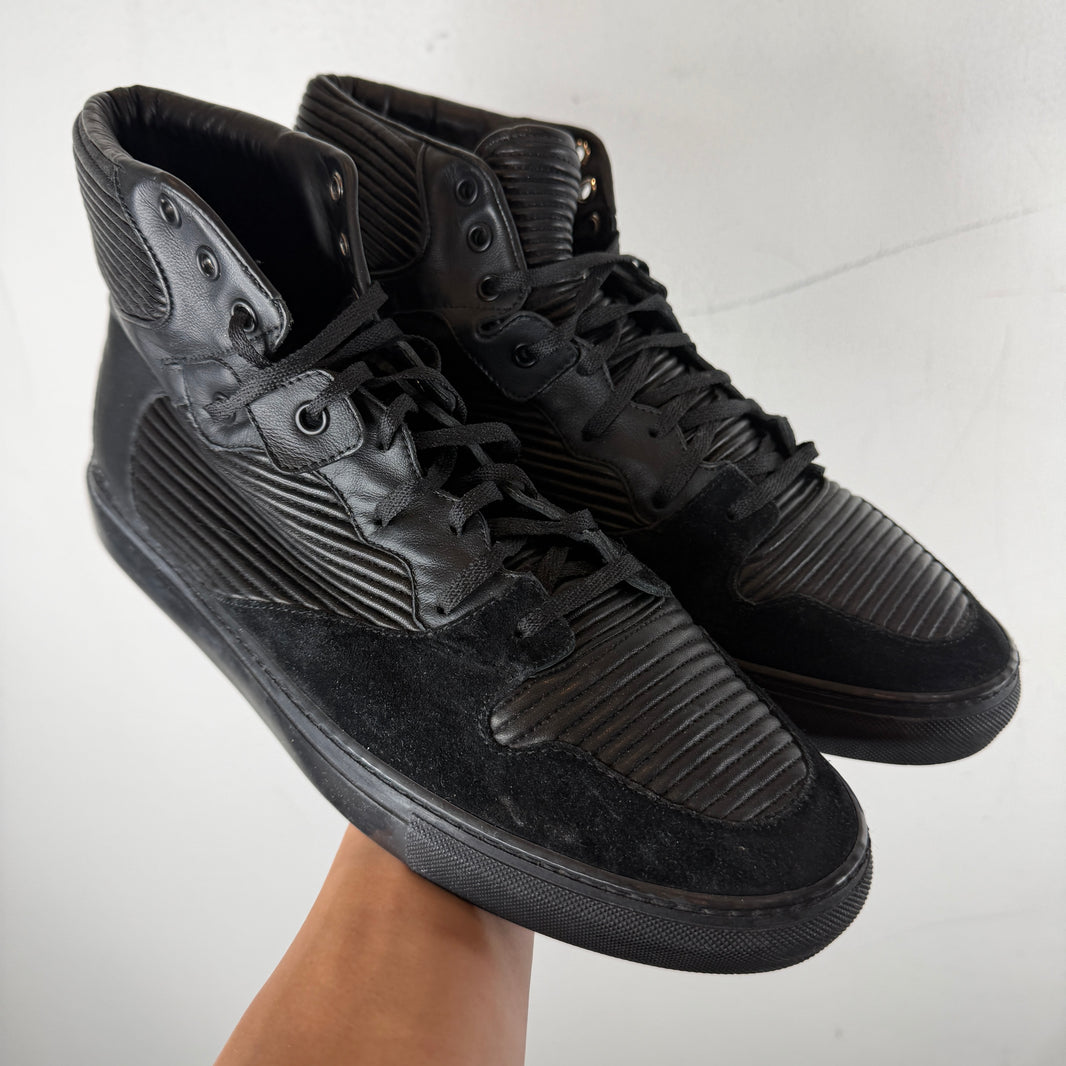 Balenciaga Cotes Pleated Black Sneakers