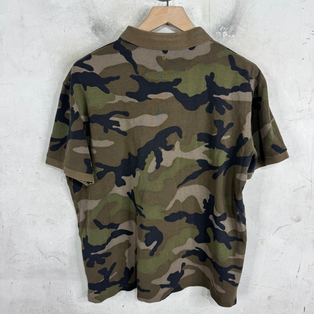 Valentino Camo Stud Polo