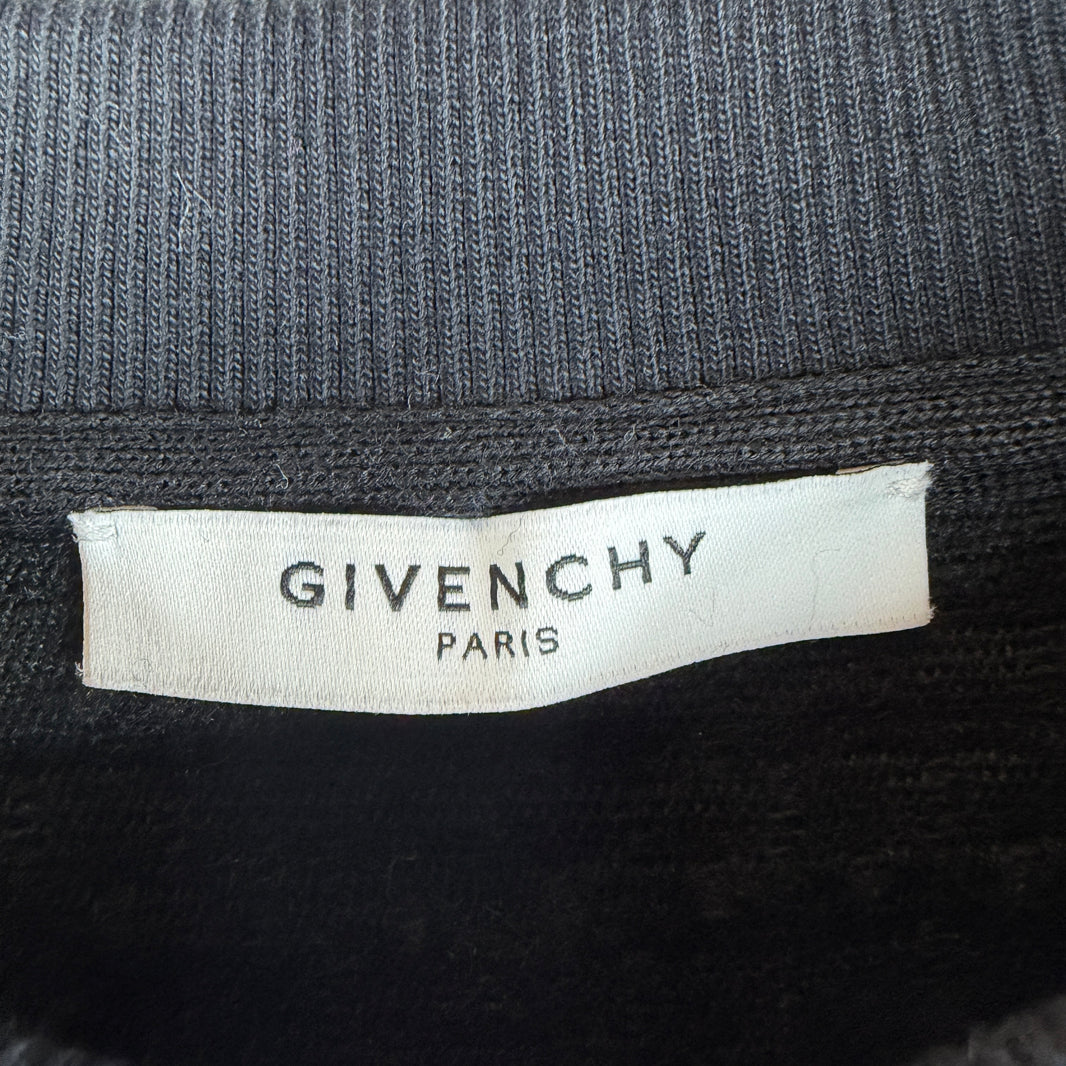 Givenchy Floral Woven Hybrid Split Crewneck