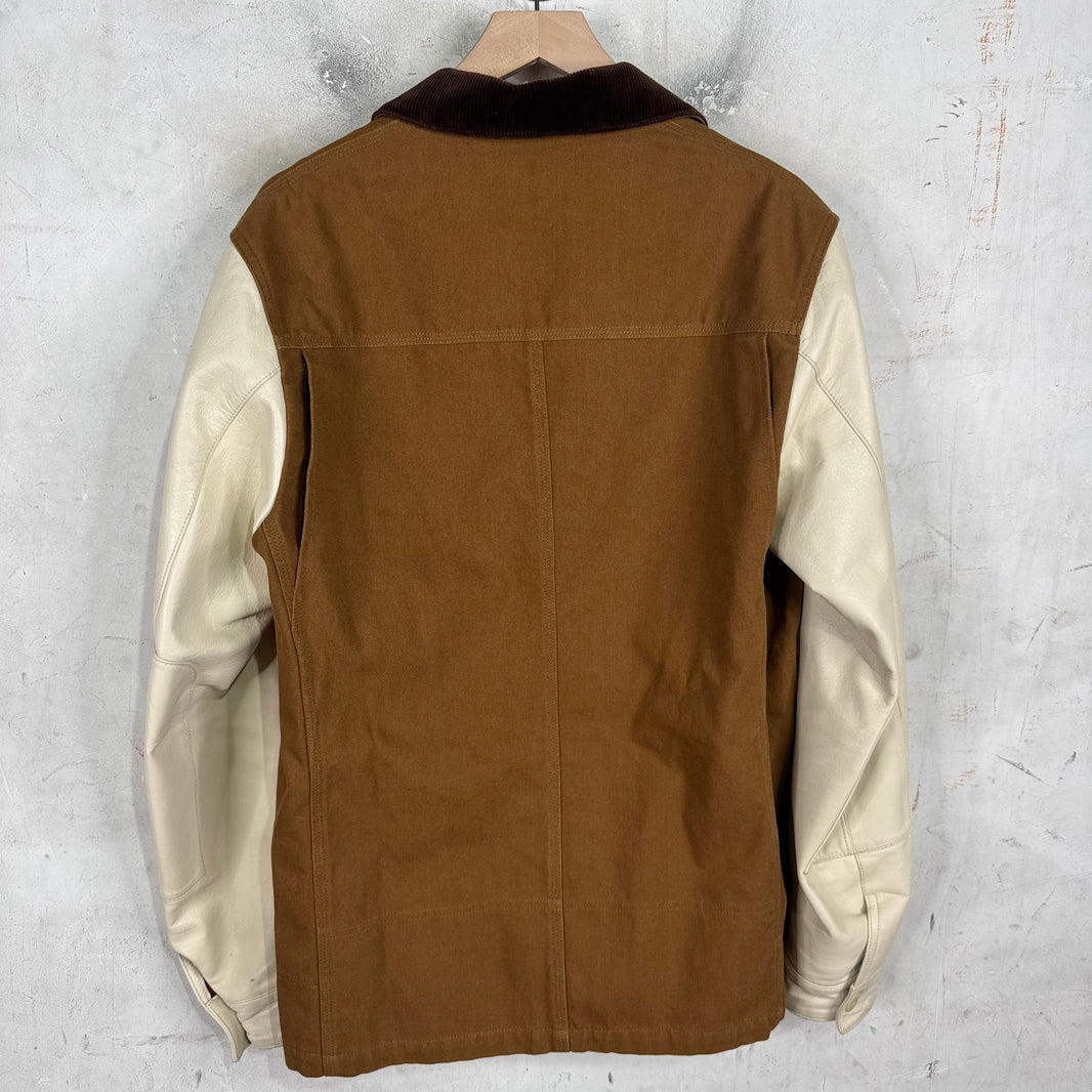 Junya Watanabe x Carhartt Leather Sleeved Chore Jacket