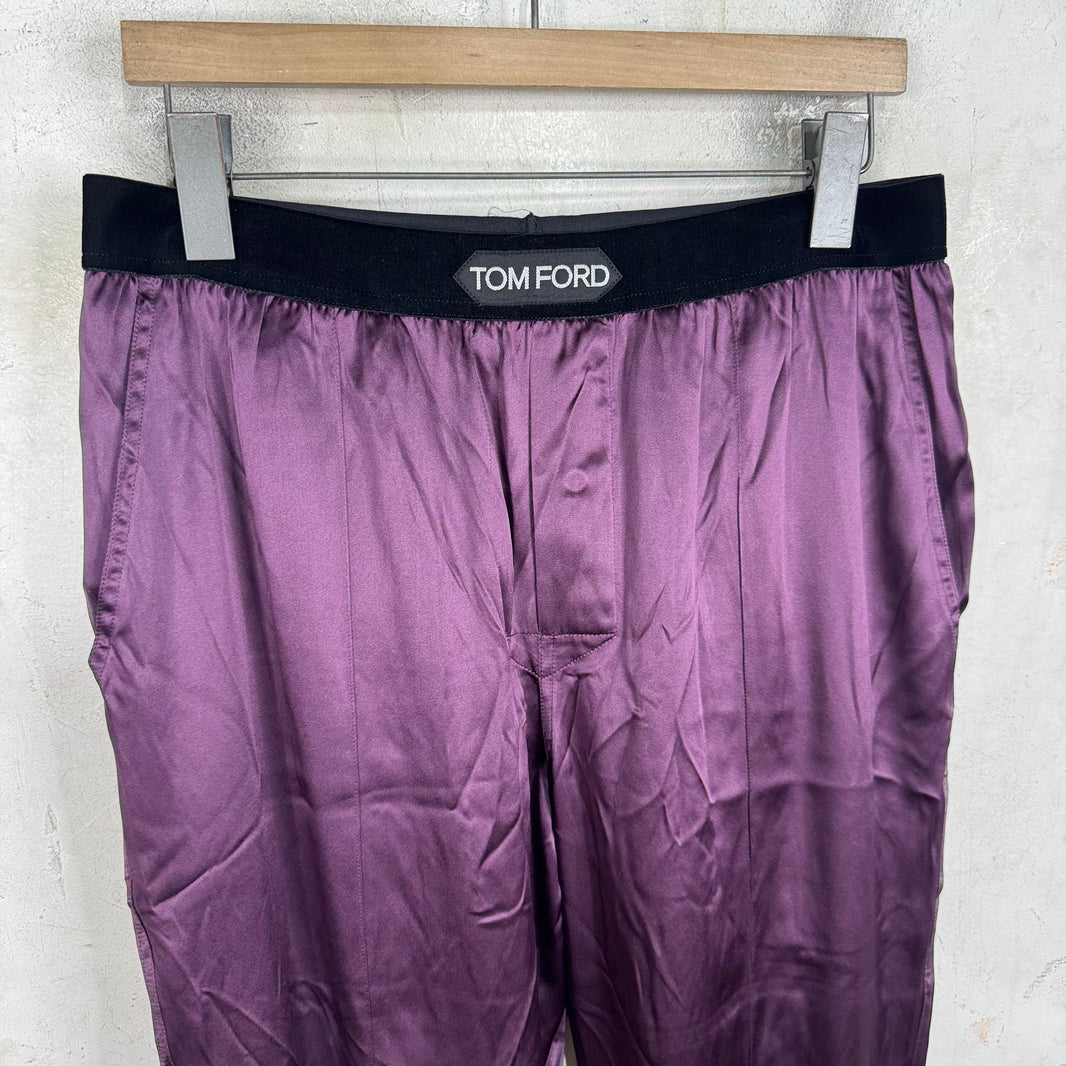 Tom Ford Purple Silk Lounge Pants