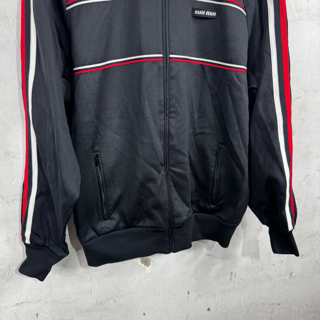 Miu Miu Ruffled Collar Track Jacket