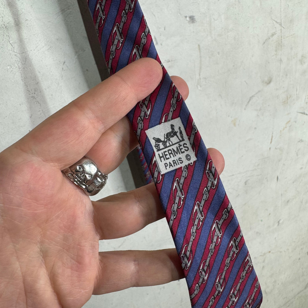 Hermes Silk Horsebit Tie