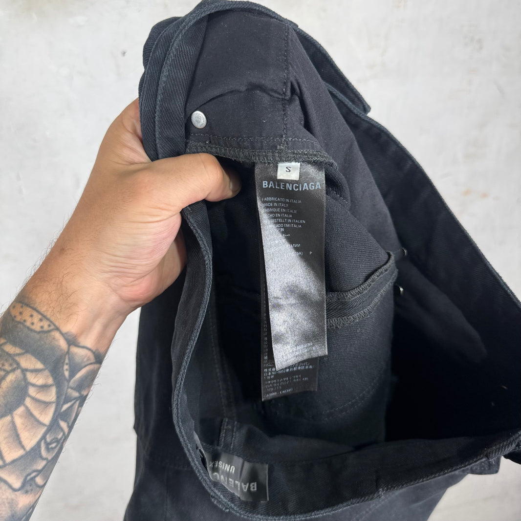 Balenciaga 2023 Denim Flared Convertible Cargos