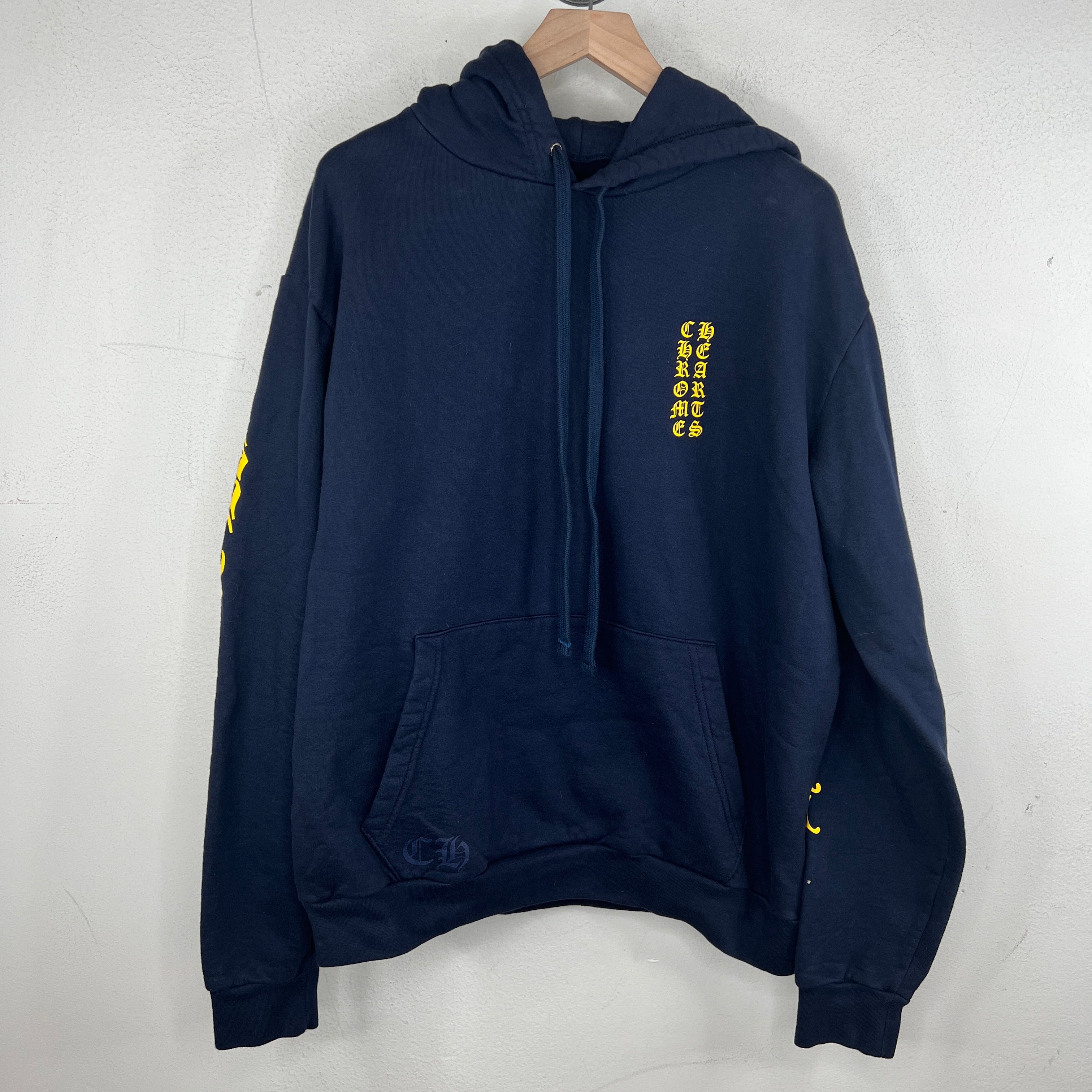 Chrome Hearts Navy Logo Hoodie – www.Lukes.store