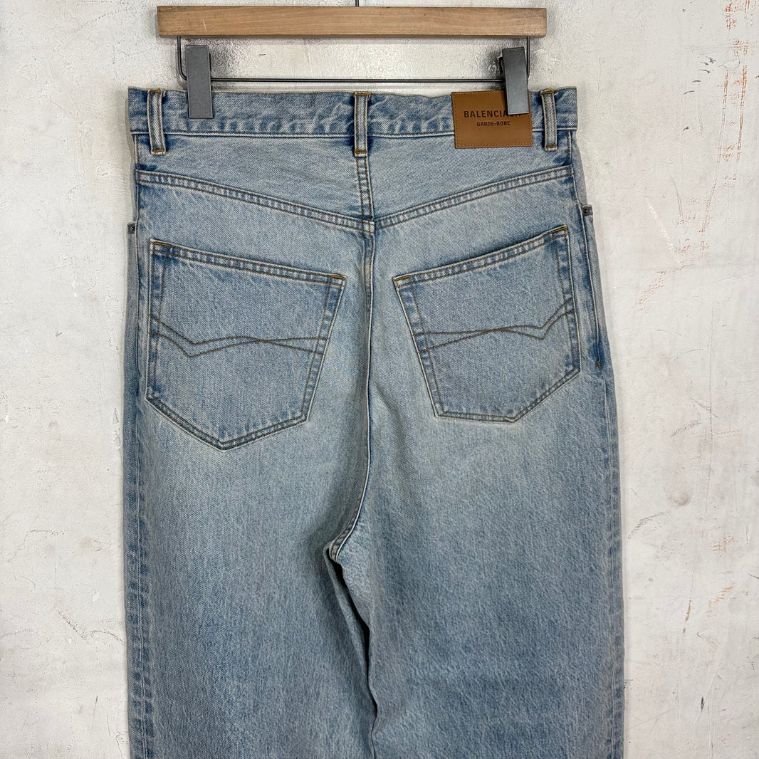 Balenciaga Garde Robe Lightwash Baggy Jeans
