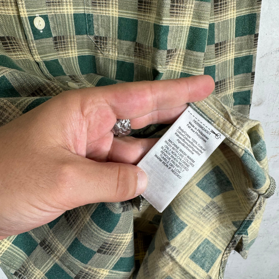 RRL Green/Brown Plaid Flannel Shirt